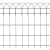 Garden Border Fence Powder-coated Iron 82'x2.1'