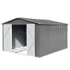 Metal garden sheds 10ftx8ft outdoor storage sheds Grey