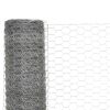 Chicken Wire Fence Galvanized Steel 82'x4.9' Silver