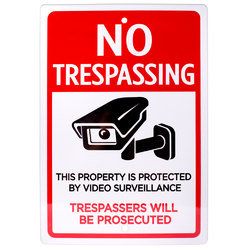 No Trespassing Video Surveillance Sign