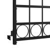 Fence Gate with Arched Top Steel 35"x78.7" Black