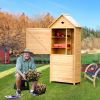 Wooden Outdoor Lockable Garden Tool Storage