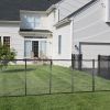 48x4 Ft Outdoor Pool Fence With Section Kit,Removable Mesh Barrier,For Inground Pools,Garden And Patio,Black