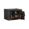 Small digital safe; model 17SCM; with electronic lock and spare key; black