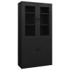 Office Cabinet Black 35.4"x15.7"x70.9" Steel