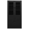 Office Cabinet Black 35.4"x15.7"x70.9" Steel