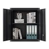 Black Wall Storage Cabinet with Adjustable Shlef,Metal Wall Storage Cabinet with Lock for Kithen, Bathroom,Garage