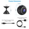 Mini Wireless Camera Wifi IR Night Vision HD 1080p Home Security Camera for Home Indoor Office Baby Pet