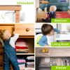 4Pcs Magnetic Cabinet Locks Child Safety Drawer Locks Adhesive Baby Proof Cabinets Latches Kit