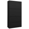 Office Cabinet Black 35.4"x15.7"x70.9" Steel