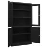 Office Cabinet Black 35.4"x15.7"x70.9" Steel