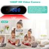 HD 1080P WiFi Alarm Clock Camera Wireless Security Camera Monitor Video Recorder with Night Vision Motion Detection Loop Recording