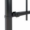 Garden Fence with Hoop Top Steel 11.2' Black