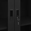 Office Cabinet Black 35.4"x15.7"x70.9" Steel