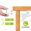 4Pcs Magnetic Cabinet Locks Child Safety Drawer Locks Adhesive Baby Proof Cabinets Latches Kit