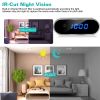 HD 1080P WiFi Alarm Clock Camera Wireless Security Camera Monitor Video Recorder with Night Vision Motion Detection Loop Recording