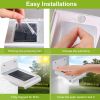 Solar Wall Lights Outdoor 16LEDs Stair Lamps 120° Motion Sensor 180°Lighting Garden Lights IP65 Waterproof Night Lamps