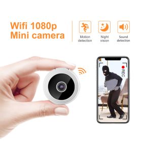 A9 Upgraded 1080P HD Mini Wireless WIFI IP Camera DVR Motion Detection Night Vision Sound Detection for Home Security (Color.: Black)