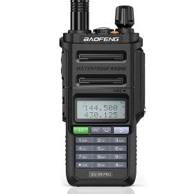 Baofeng UV-9R PRO V2 128 Channels High-Power Walkie Talkie UV Dual Band CB Ham Radio IP68 Waterproof 2800mAh Flashlight Two-way Radio EU Plug (Color: Black)