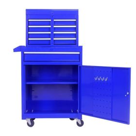 Adjustable Shelf Tool Cabinets W/ Drawer Tool Chest (Color: Blue, Type: Tool Cabinets)