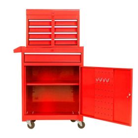 Adjustable Shelf Tool Cabinets W/ Drawer Tool Chest (Color: Red, Type: Tool Cabinets)