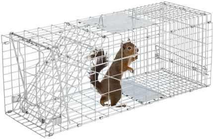 Outdoor Animal Live Catch Trap Cage (Color: 93x33x36cm)